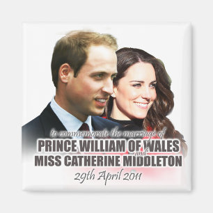 Íman Príncipe William & Kate Royal Wedding Magnet