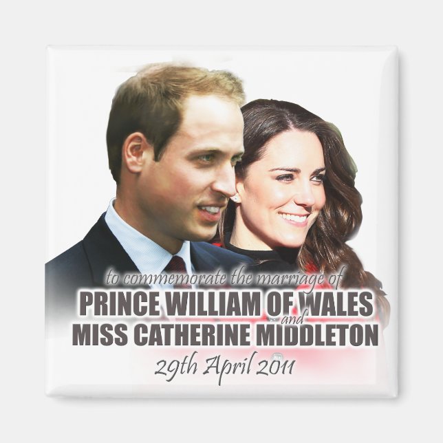 Íman Príncipe William & Kate Royal Wedding Magnet (Frente)