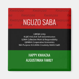 Íman Princípios NGUZO SABA 7 Personalizados Feliz Kwanz