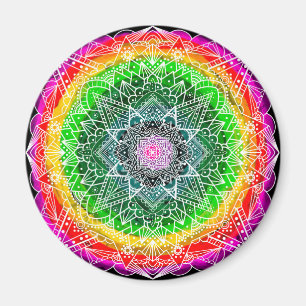 Íman Prism Arco-Íris Mandala    