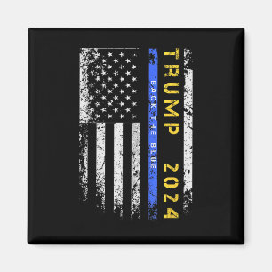 Íman Pro Trump 47 2024 Back The Blue Thin Blue Line Ame