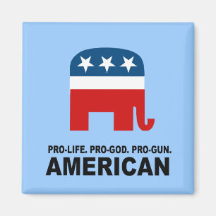Íman Pro-vida. Pro-Deus. Americano da Pro-Arma
