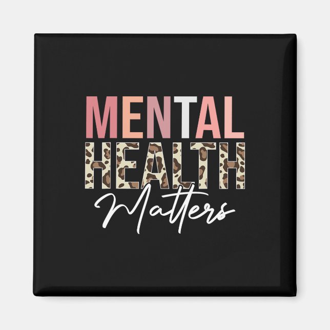 Íman Problemas de saúde Leopard Human Mental Health Awa (Frente)