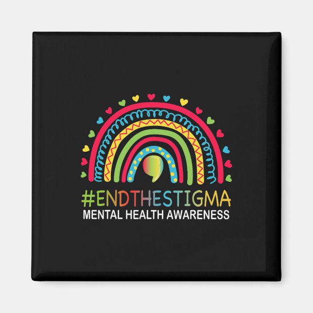 Íman Problemas Fim Do Estigma Arco-íris Boho  (Frente)
