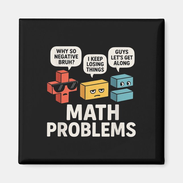 Íman Problemas Matemáticos Símbolos Engraçados Professo (Frente)