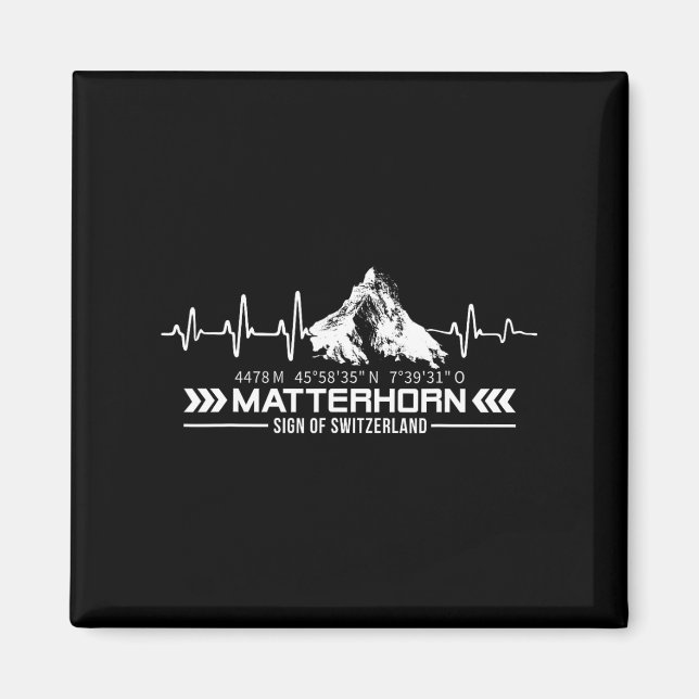 Íman Problemhorn Suíça Alpes Zermatt Trilhas Montanhas (Frente)