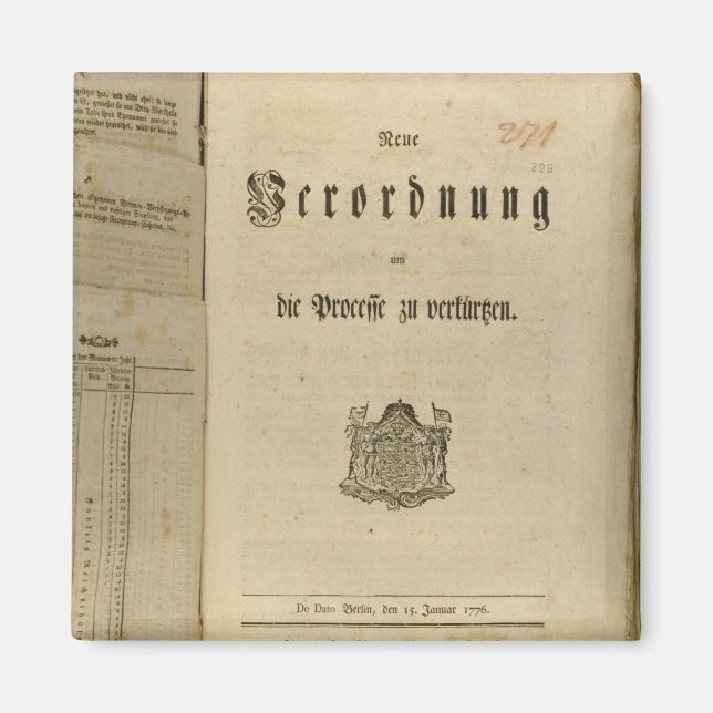 Íman Processo jurídico de 1776 (Frente)