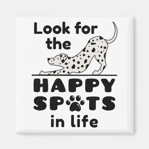 Íman Procure os lugares felizes no cachorro Dalmatian