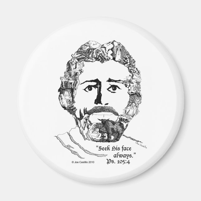 Íman "Procure Sempre O Rosto" Ps. 105:4 (Frente)