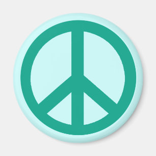Íman Produtos verdes do sinal de paz da cerceta
