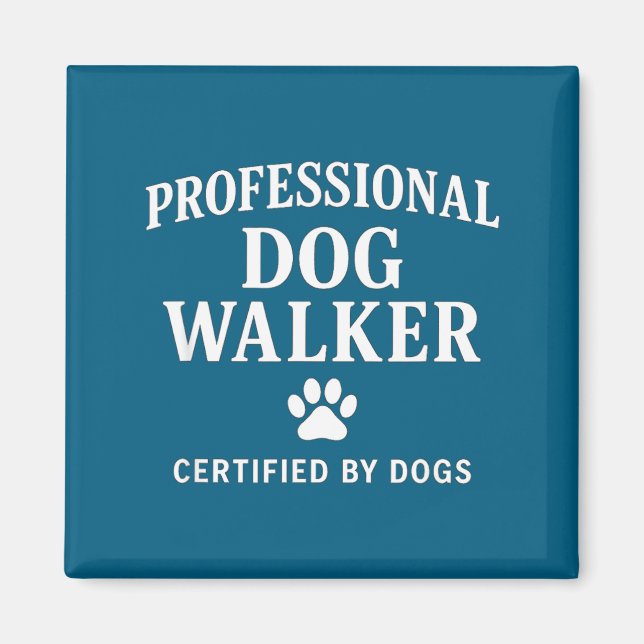 Íman Professional Dog Walker - Certified By Dogs Gift  (Frente)