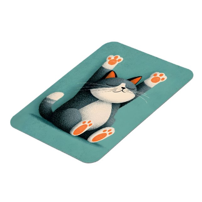 Íman Professional Nap Taker Funny Sleeping Cat (Left Side)