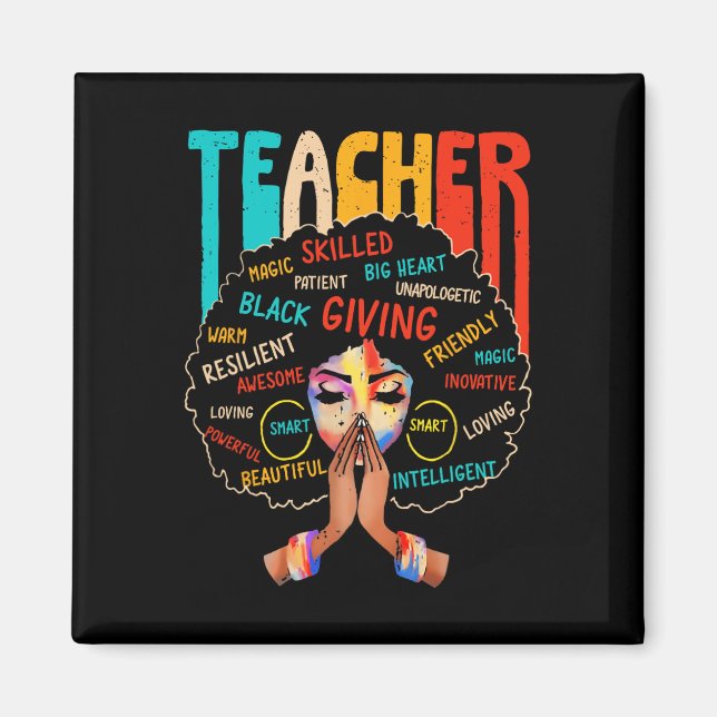 Íman Professor Afro Black History Month afro-americano (Frente)
