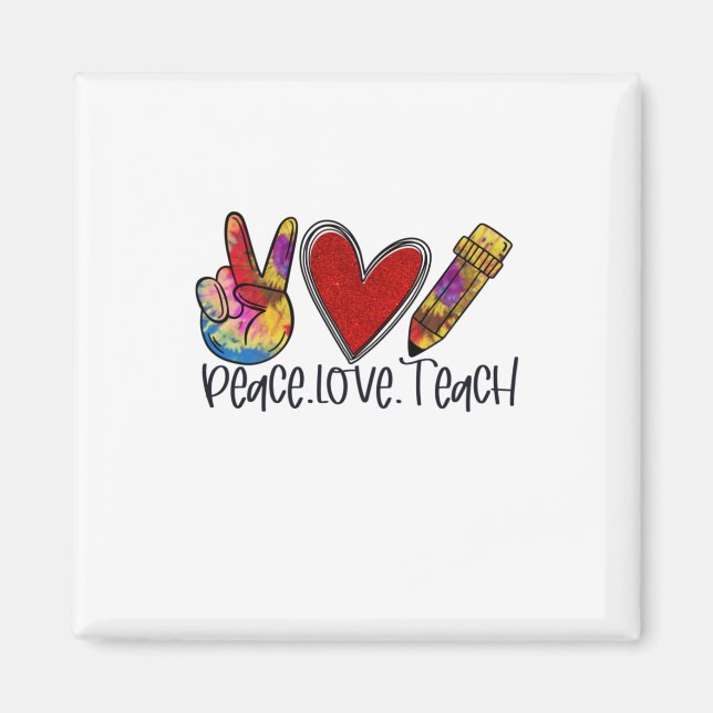 Íman Professor Art Peace Love Teach (Frente)