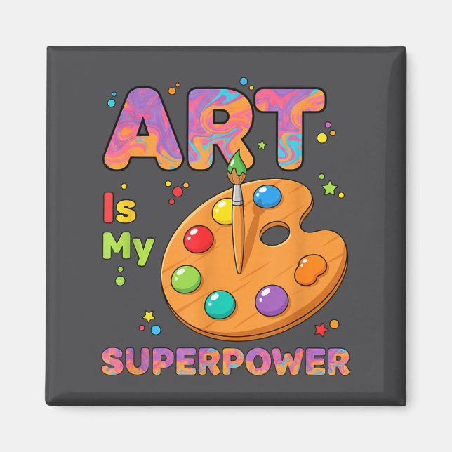 Íman Professor - Arte é Meu Superpoder Professor de Art (Frente)