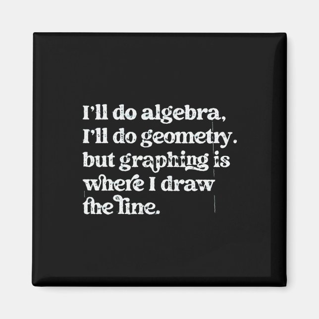 Íman Professor de Álgebra Camisa engraçada de professor (Frente)