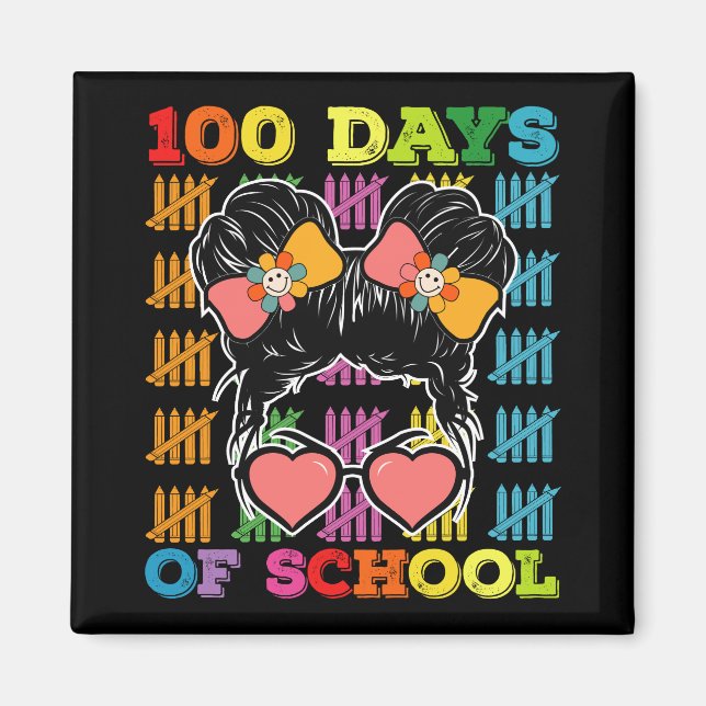 Íman Professor de Coque Desgrenhado de 100 Dias de Esco (Frente)
