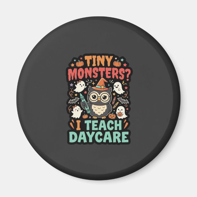 Íman Professor de Creche de Halloween Monstros Pequenos (Frente)