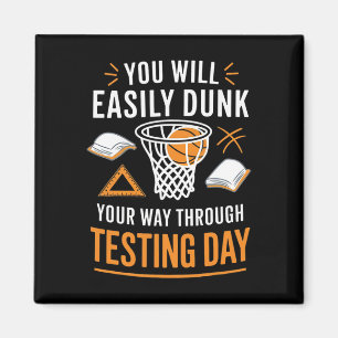 Íman Professor de dia de teste engraçado Sketll Dunk di