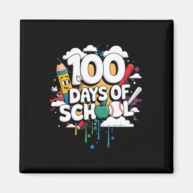 Íman Professor de equipamento engraçado para 100 dias & (Frente)