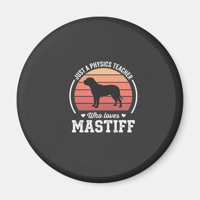 Íman Professor de Física Mastiff Amante de Cães (Frente)