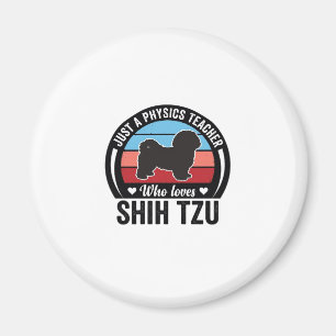 Íman Professor de Física Shih Tzu Camisa Vintage Design