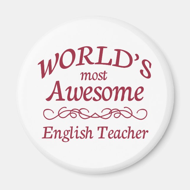 Íman Professor de Inglês Mais Incrível do Mundo (Frente)
