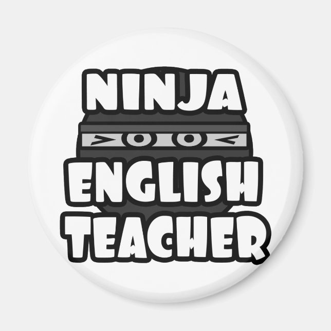 Íman Professor de Inglês Ninja (Frente)