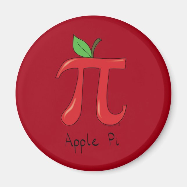 Íman Professor de Matemática com Símbolo de Pi da Apple (Frente)