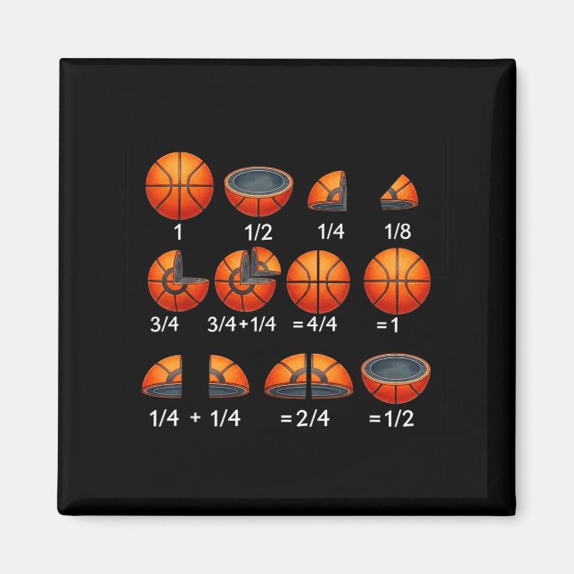 Íman Professor de Matemática de Basquete Fração de Volt (Frente)