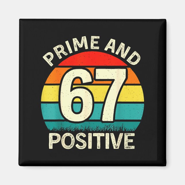 Íman Professor de Matemática Divertido Primo Positivo 6 (Frente)