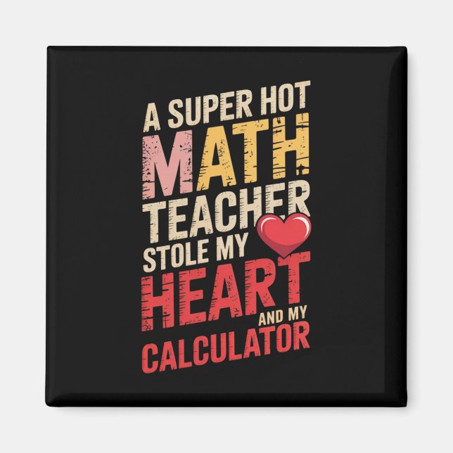 Íman Professor de Matemática Engraçado Dia dos Namorado (Frente)
