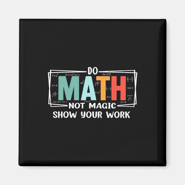 Íman Professor de Matemática Engraçado Faz Matemática N (Frente)
