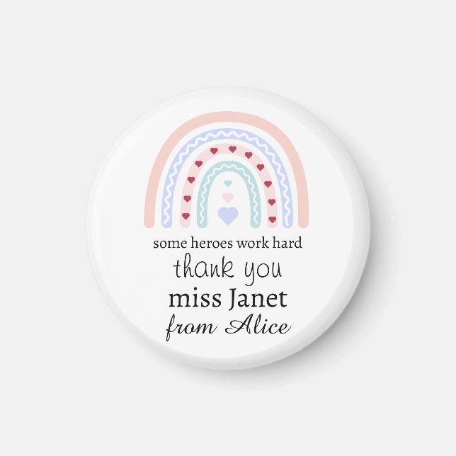 Íman Professor de Natal Obrigado Você personalizou o Pr (Frente)