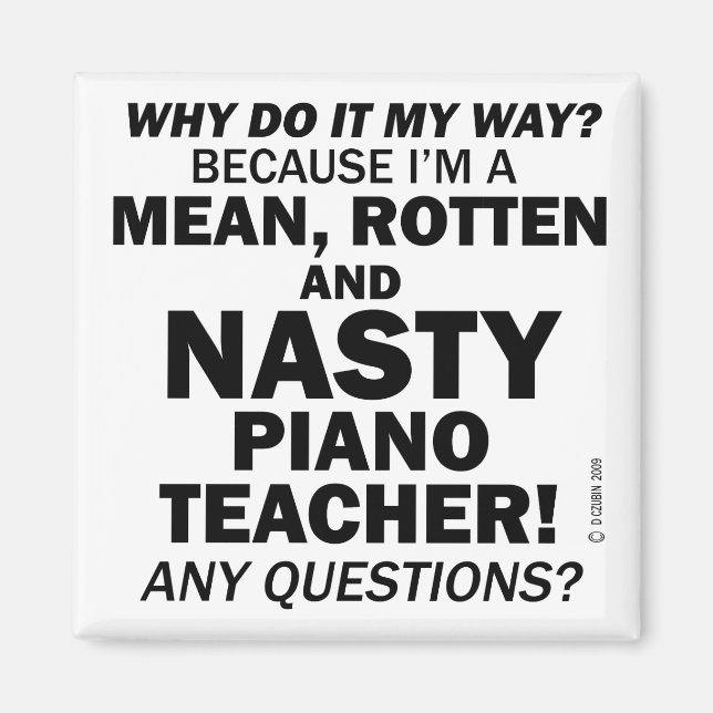 Íman Professor de Piano Desagradável (Frente)