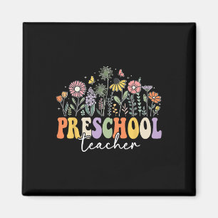 Íman Professor de Pré-Escola Flor Silvestre Floral de V