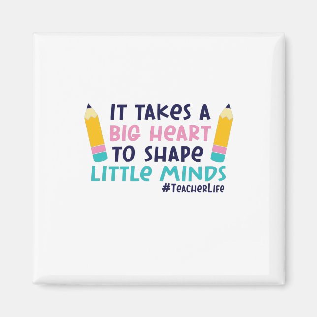 Íman Professor de presentes | É Um Coração Grande (Frente)