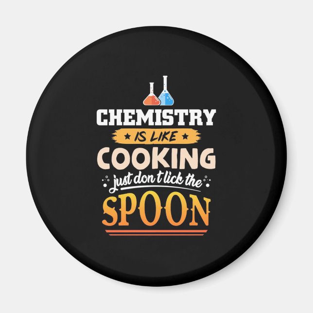 Íman Professor de presentes | Química É Como Cozinhar (Frente)
