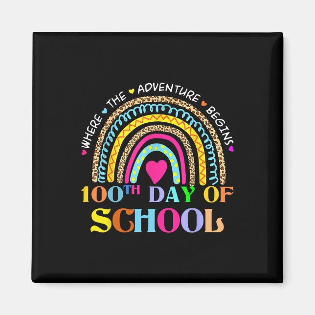 Íman Professor Do Dia Da Escola - 100 Dias Mais Intelig (Frente)