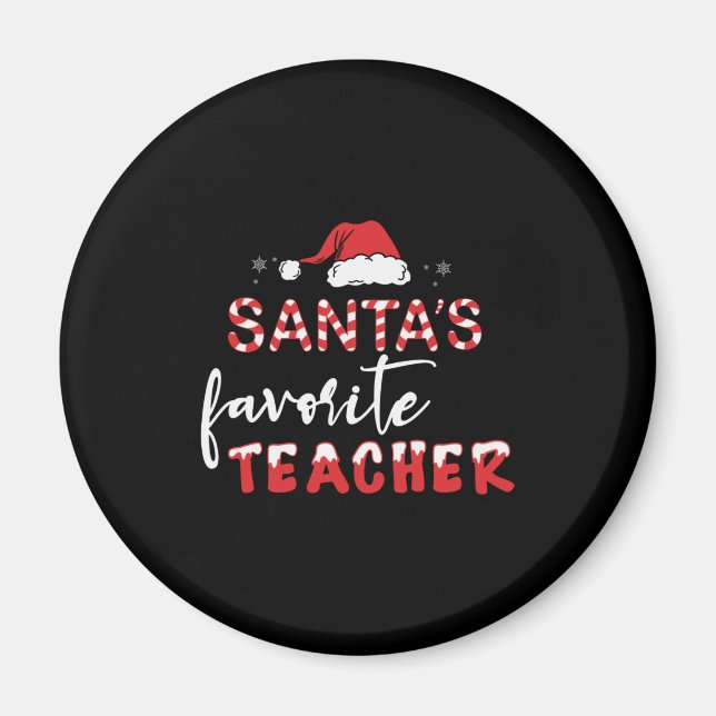 Íman Professor favorito de papais noeis - Natal bonito (Frente)