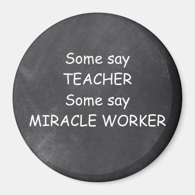 Íman Professor Miracle Worker Chalkboard Design Idea (Frente)