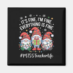Íman Professor Mtss Gnome Tudo Está Bem Divertido Natal