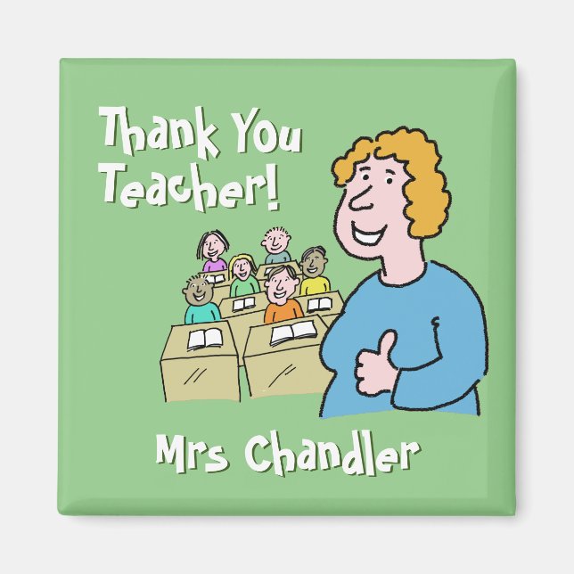 Íman Professor Presente. Obrigado a uma professora femi (Frente)