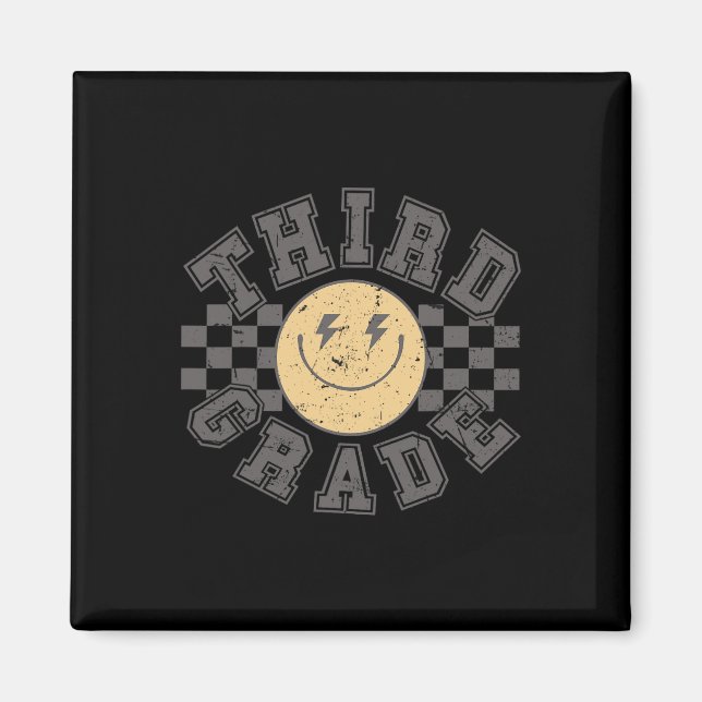 Íman Professor Retro da Terceira Série Aluno 1º Dia de  (Frente)