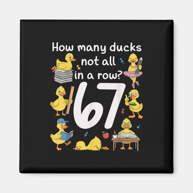 Íman Professor Seis Sete Meme 67 Pato Engraçado Profess (Frente)