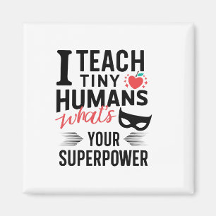 Íman Professor Super-Herói Engraçado Ensinando Superpod