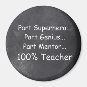 Íman Professor super-herói Genius Mentor Chalkboard Gi