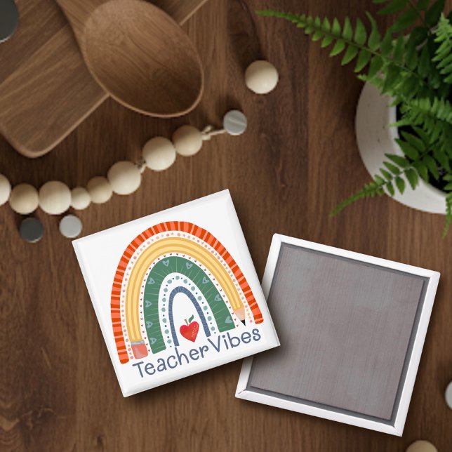 Íman Professor Vibes Divertido Arco-Íris Inspirividade (Criador carregado)