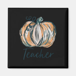 Íman Professor Watercolor Pumpkin Cai no Dia de Ação de