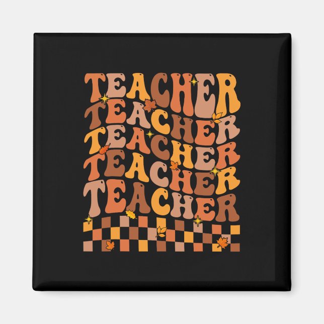 Íman Professora Cheia Autumn Vibes De Volta À Escola Ma (Frente)